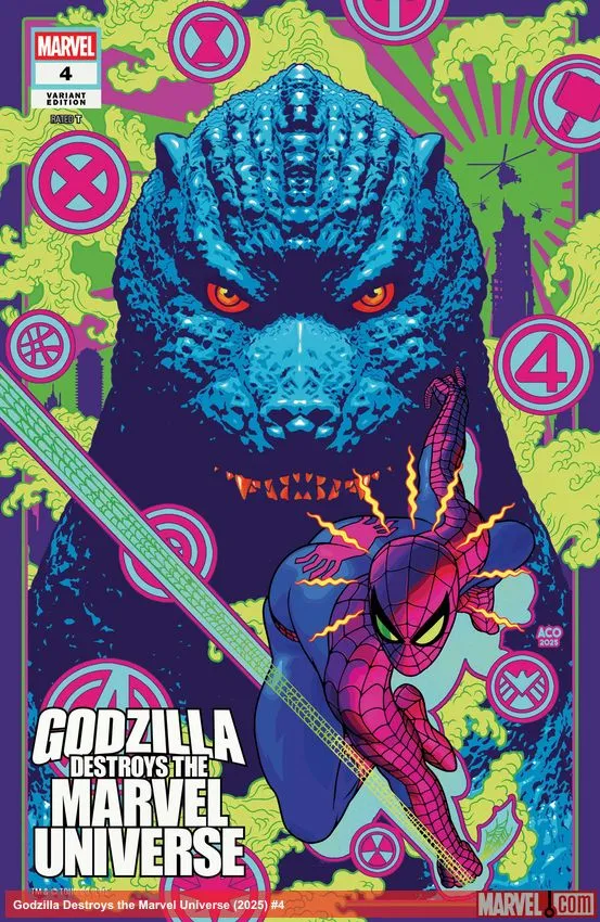 Godzilla Destroys the Marvel Universe (2025) #4 (Variant)